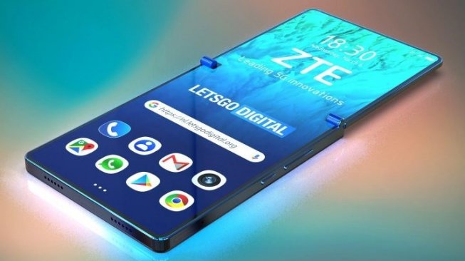 Desain Ponsel Layar Lipat ZTE Mirip Motorola Razr