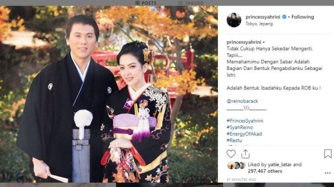 Syahrini dan Reino Barack [instagram/princessyahrini] 