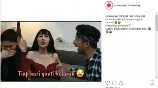 Lucinta Luna keceplosan ganti kelamin? [instagram/ratu_nyinyir]