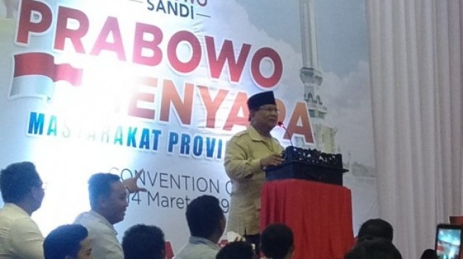 Di Hadapan Pendukungnya, Prabowo Ingatkan Pemimpin Gunakan Akal Sehat