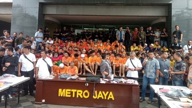 Tim Bandit bentukan Polda Metro Jaya bekuk 186 penjahat. (Suara.com/Arga)