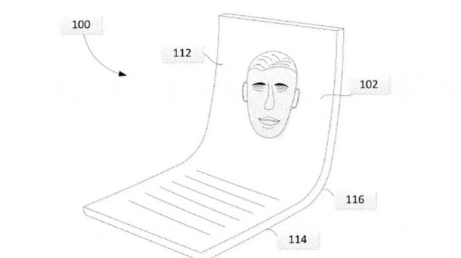 Bocoran desain perangkat layar lipat Google. (The Verge)