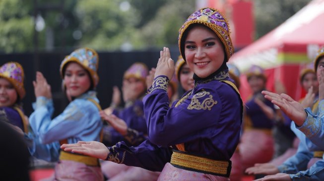 Salah satu kelompok penari di ajang Pucuk Cool Jam 2019. (dokumentasi pribadi)