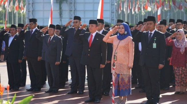 Peringatan Hari Bhakti Rimbawan ke-36, di Plaza Gedung Manggala Wanabakti, Jakarta, Senin (18/3/2019). (Dok: KLHK)