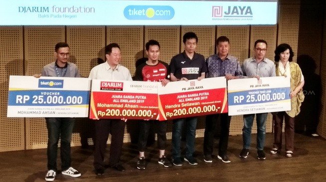 Juara All England 2019, Hendra / Ahsan Kembali Kecipratan Bonus Rp 225 Juta