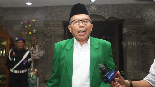 Sekjen PPP, Arsul Sani di Hotek Seruni, Bogor, Jabar. (Suara.com/Ria Rizki)