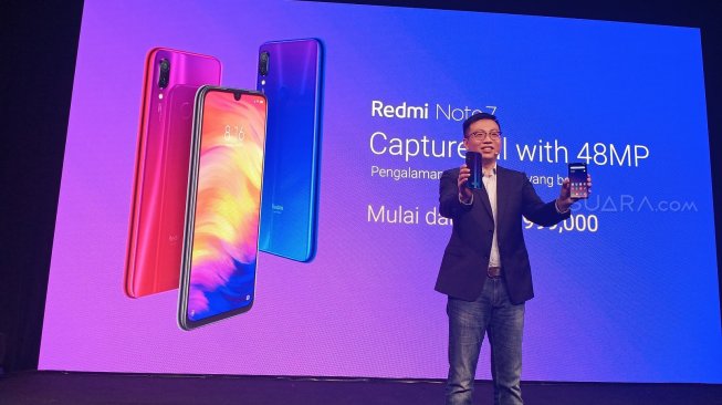 Peluncuran Redmi Note 7 di Jakarta, Kamis (21/3/2019). [Suara.com/Tivan Rahmat]