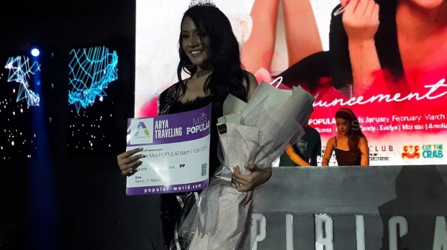 Zaskia Aurelya Nangis Jadi Miss Popular 2019