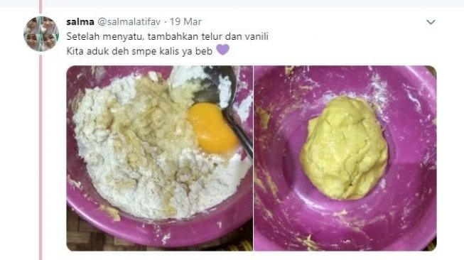 Tips membuat pie susu murah meriah ala netizen. (Twitter/@salmalatifav)