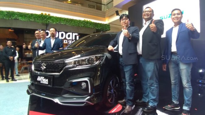 Suasana launching  All New Suzuki Ertiga Sport hari ini (22/3/2019) [Suara.com/Manuel Jeghesta Nainggolan].