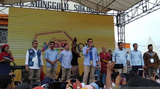 Kampanye Dulu di Cilegon, Sandiaga Nobar Debat Capres di Jakarta