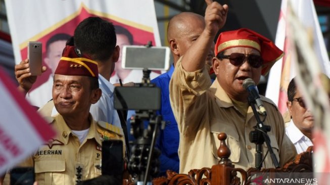 Kampanye Prabowo di Makassar, Ribuan Massa Padati Lapangan Karebosi