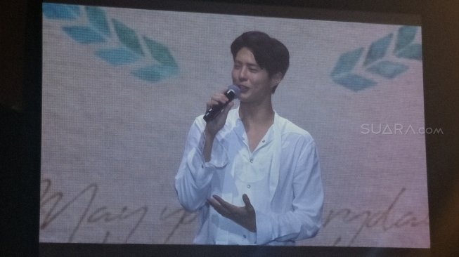 Park Bo Gum menghibur ribuan fans lewat fan meeting bertajuk 'Park Bo Gum Asia Tour: Good Day' yang digelar di The Kasablanka Hall pada Sabtu (23/3/2019) malam. [Sumarni/Suara.com]