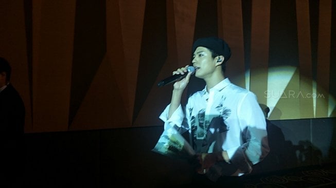 Park Bo Gum menghibur ribuan fans lewat fan meeting bertajuk 'Park Bo Gum Asia Tour: Good Day' yang digelar di The Kasablanka Hall pada Sabtu (23/3/2019) malam. [Sumarni/Suara.com]