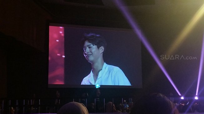 Park Bo Gum menghibur ribuan fans lewat fan meeting bertajuk 'Park Bo Gum Asia Tour: Good Day' yang digelar di The Kasablanka Hall pada Sabtu (23/3/2019) malam. [Sumarni/Suara.com]