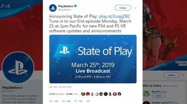 Sony PlayStation State of Play. [Twitter]