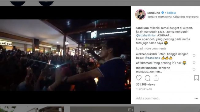 Ketika Sandiaga Uno kalah populer dibanding Atta Halilintar di mata ABG. [instagram/sandiuno]