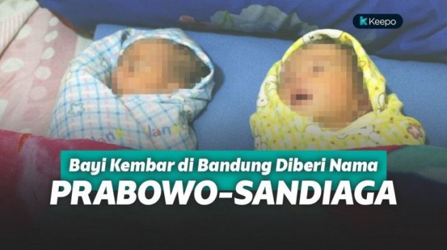 Bayi Kembar di Bandung Dinamai Prabowo-Sandiaga