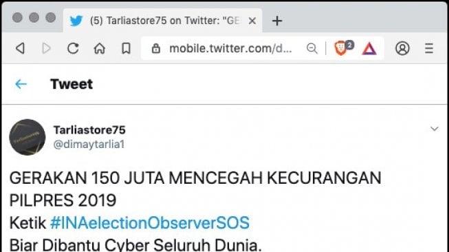 CEK FAKTA: Tagar #INAelectionObserverSOS Jadi Perhatian Dunia?