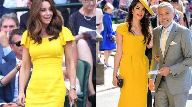 Kate Middleton dan Amal Clooney pakai baju mirip. (Instagram/@dresslikeaduchess)