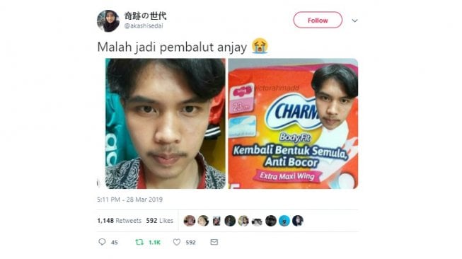 Request Ingin Selalu Dibutuhin Wanita, Wajah Pria Ini Diedit Jadi Gini