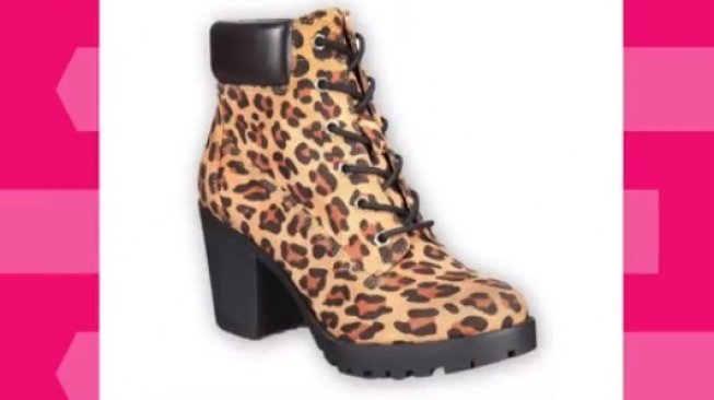 Sepatu boots leopard ala Kim Kardashian. (Instagram/@pagesix)