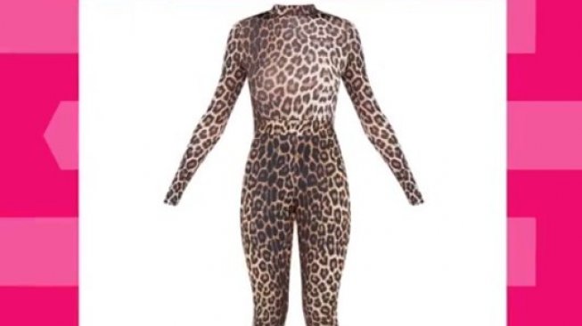 Bodysuit leopard ala Kim Kardashian. (Instagram/@pagesix)