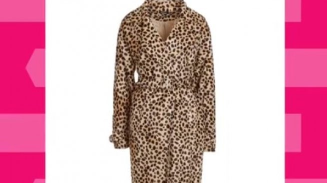 Coat leopard ala Kim Kardashian. (Instagram/@pagesix)