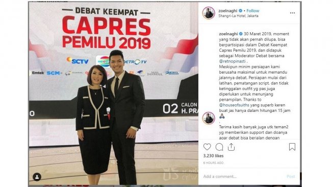 Jadi Moderator Debat Pilpres 2019, Zulfikar Naghi Curi Perhatian Warganet