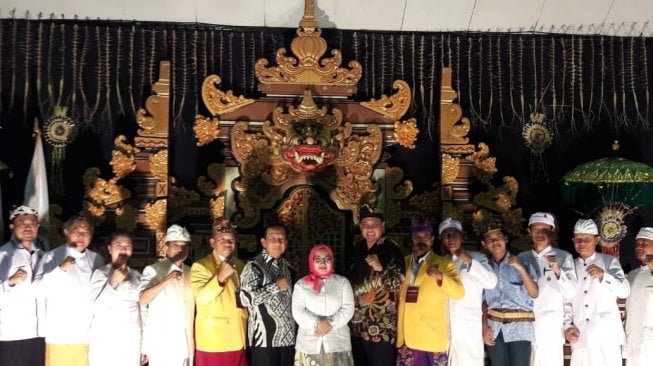 Umat Hindu Bekasi rayakan puncak Hari Raya Nyepi di Islamic Centre Kota Bekasi. (Suara.com/Mochamad Yachub Ardiansyah)