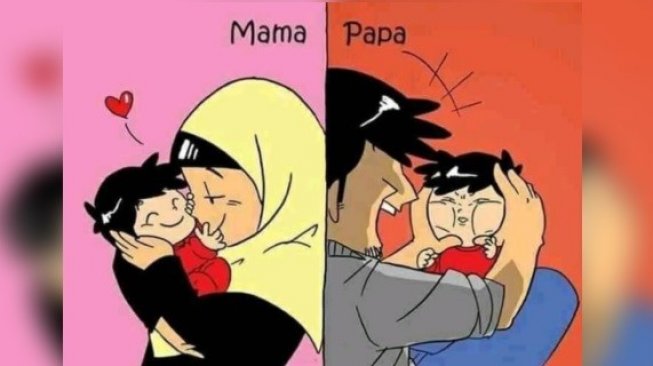 Meme mama vs papa. [Facebook]