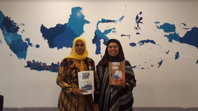 Rina Trisnawati dan Wulan Diahsari. (Suara.com/Dinda Rachmawati)