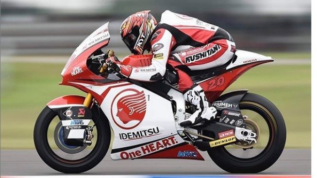 Dimas Ekky Pratama sebelum turun berlaga di Moto2 GP Argentina 2019 [Instagram: @dimaspratama20].