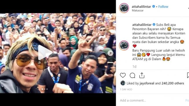 Atta Halilintar pamer video ini untuk hajar haters [instagram/attahalilintar]