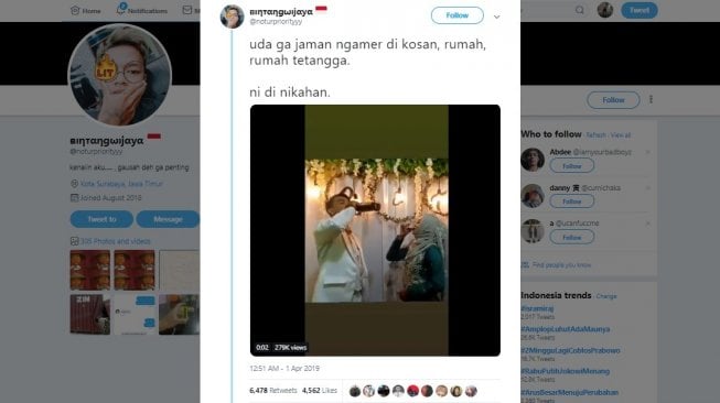 Tebak tebakan Apa yang Diminum Pasangan Penganten Ini