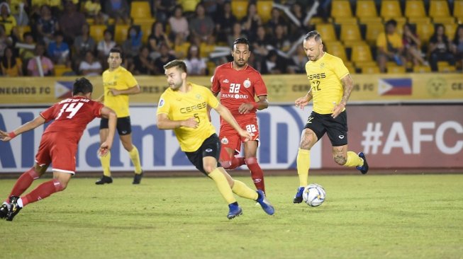 Suasana laga Ceres Negros vs Persija Jakarta pada laga matchday 3 Grup G Piala AFC 2019 di Panaad Stadium, Bacolod, Filipina, Rabu (3/4/2019) malam WIB. [Twitter resmi Piala AFC]