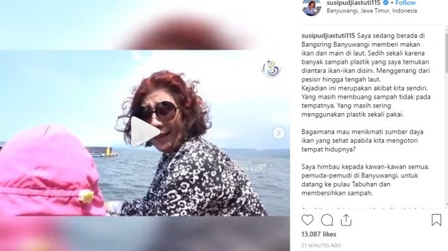 Menteri Kelautan dan Perikanan Susi Pudjiastuti.