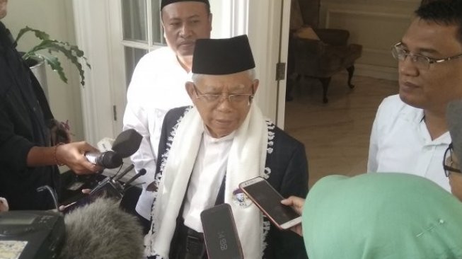 Ma'ruf Amin Sebut Enggak Ada Lembaga Survei yang Nyatakan Prabowo Menang