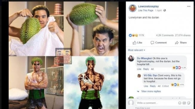 8 Cosplay Low Budget Kocak Edisi Makanan, Kreatifnya Kebangetan