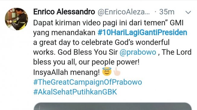 Kampanye Prabowo - Sandiaga Rajai Trending Topic Twitter Indonesia