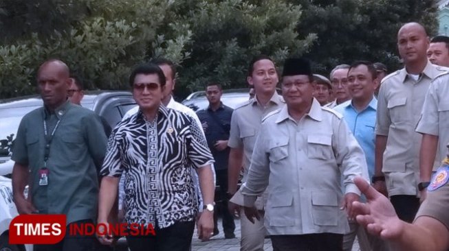 Prabowo Temui Gubernur DIY, Sri Sultan HB X di Bangsal Kepatihan Yogyakarta