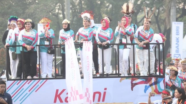 Iriana Joko Widodo dan Mufidah Jusuf Kalla Lepas Kartini Run 2019