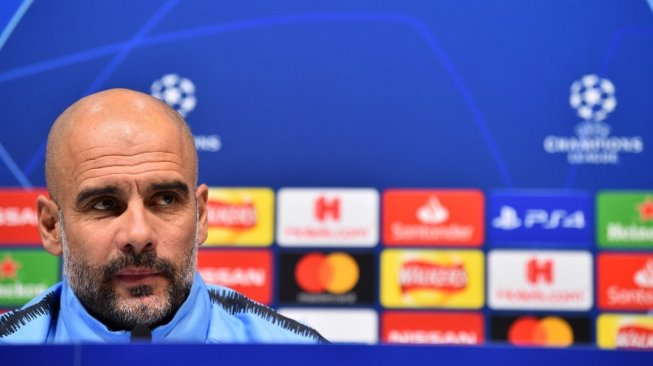 Manajer Manchester City, Pep Guardiola. [Glyn KIRK / AFP]