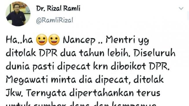 Twitter Rizal Ramli