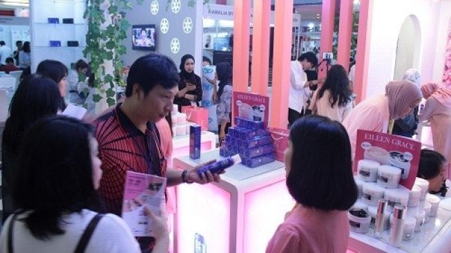 Gerai Eileen Grace Indonesia di Indo Beauty Asia Expo 2019 di PRJ Kemayoran, Jakarta. (Foto: Dok. Eileen Grace)