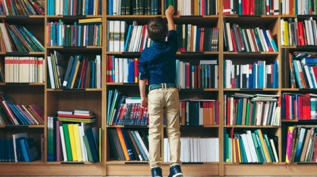 Ilustrasi perpustakaan anak. (Shutterstock)