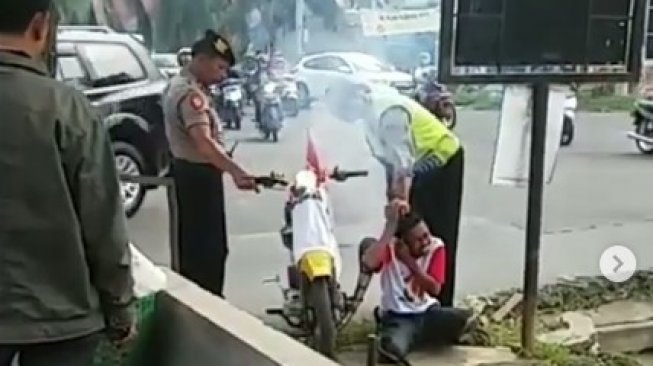 hukuman untuk pengendara sepeda motor berknalpot brong (Instagram)