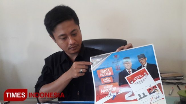 Di Tuban, Beredar Kalender Paslon Capres Nomor 02 Berlogo Pemkab