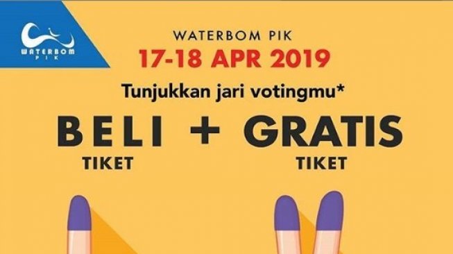 Promo pemilu 2019 di Waterbom. (Instagram/@waterbompik)