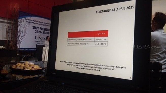 H - 5 Pilpres, LSI:  Jokowi Masih Unggul 2 Digit atas Prabowo